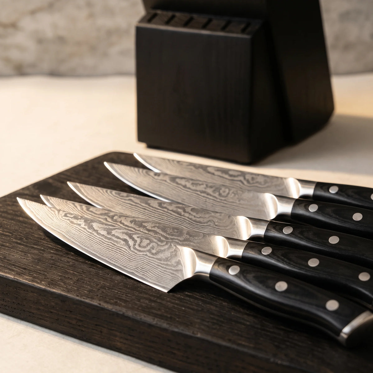 15-Piece Knife Block Set – Hochodo, blade and material detail