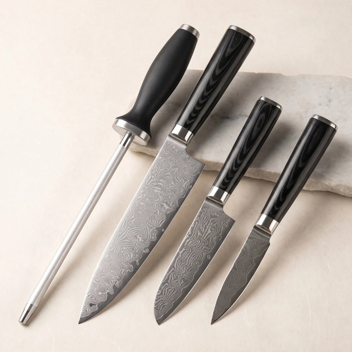 4-Piece Micarta Gift Set – Hochodo, three-quarter view
