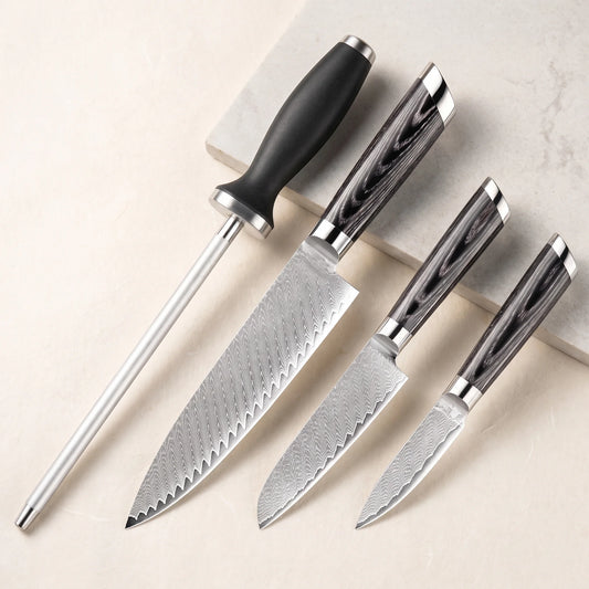 4-Piece Pakkawood Knife Set – Hochodo, main view