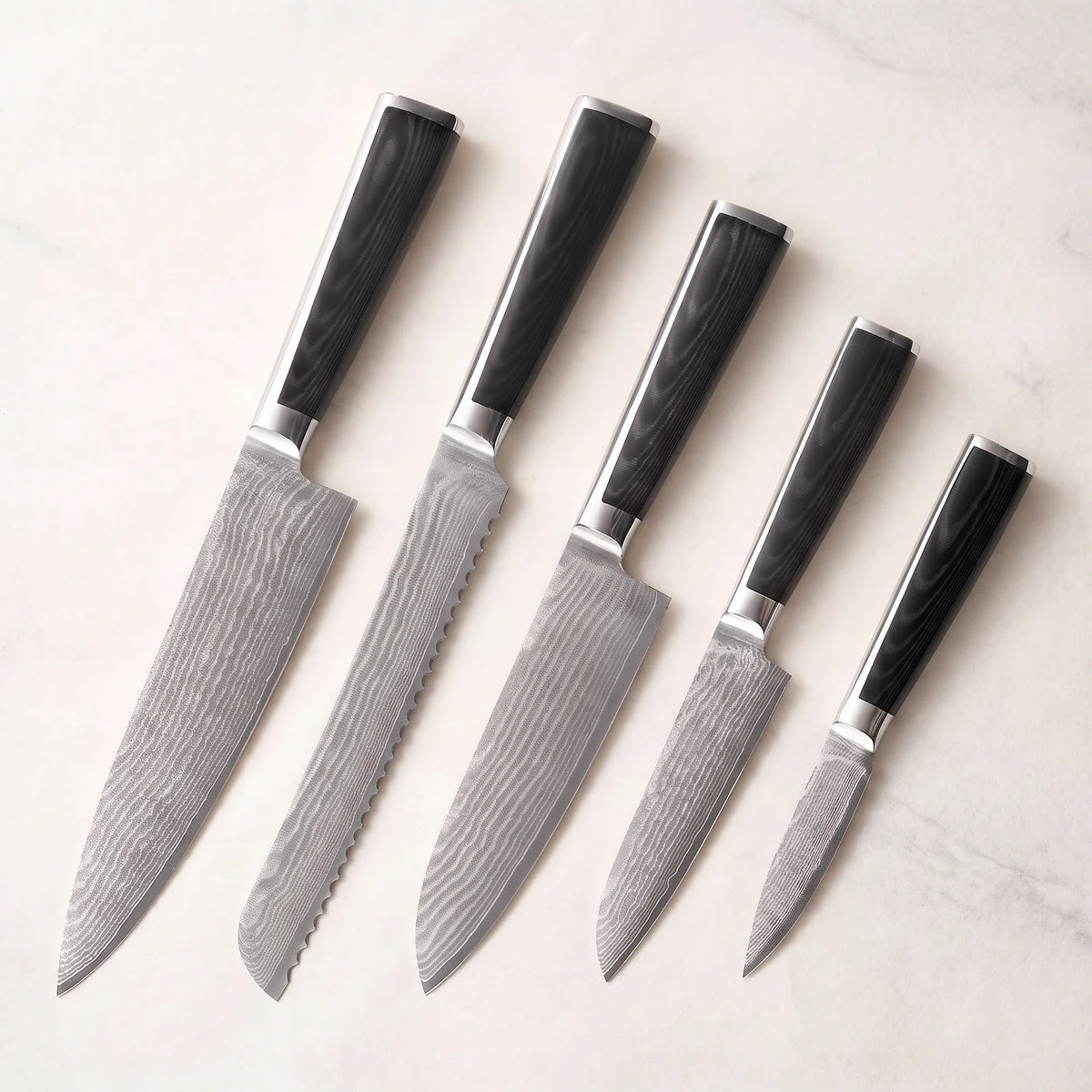 5-Piece Set with Bread Knife – Hochodo, main view