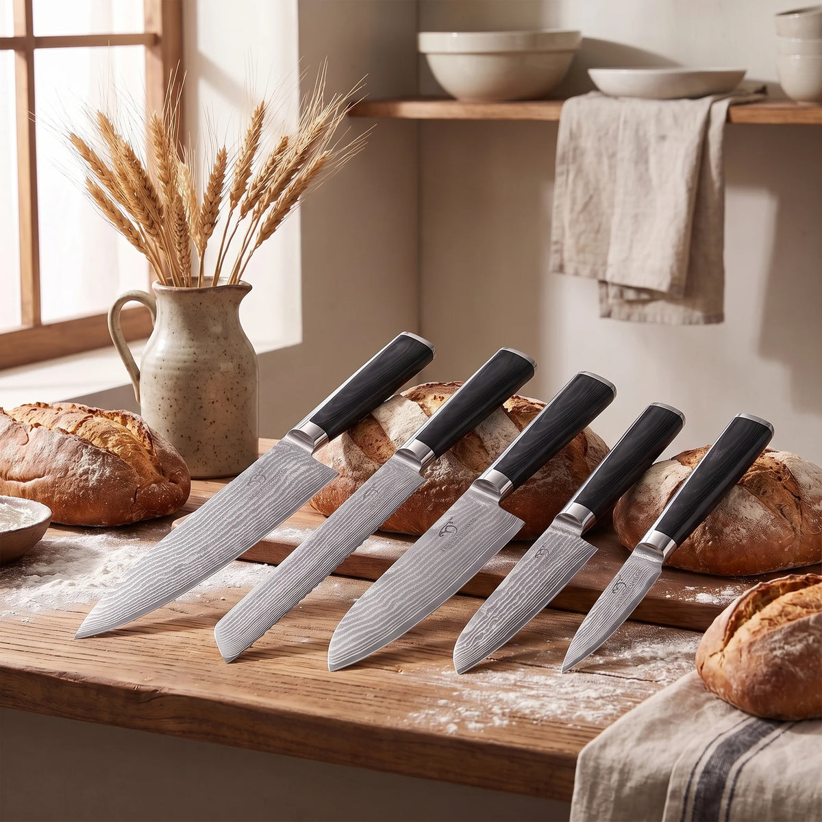 5-Piece Set with Bread Knife – Hochodo, in the kitchen