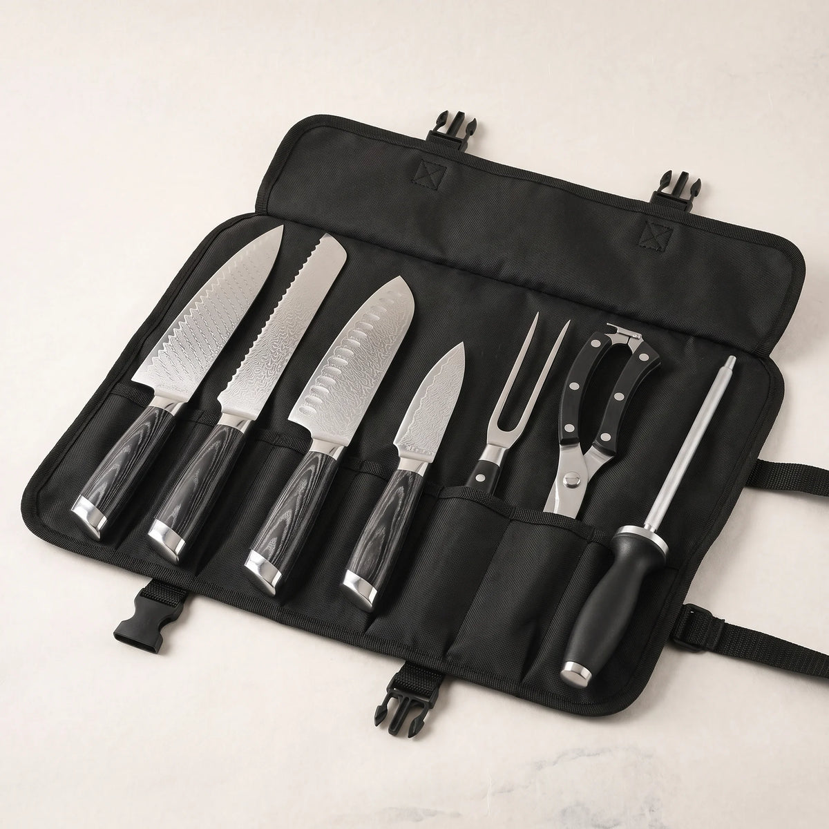 8-Piece Chef's Knife Roll Set – Hochodo, main view