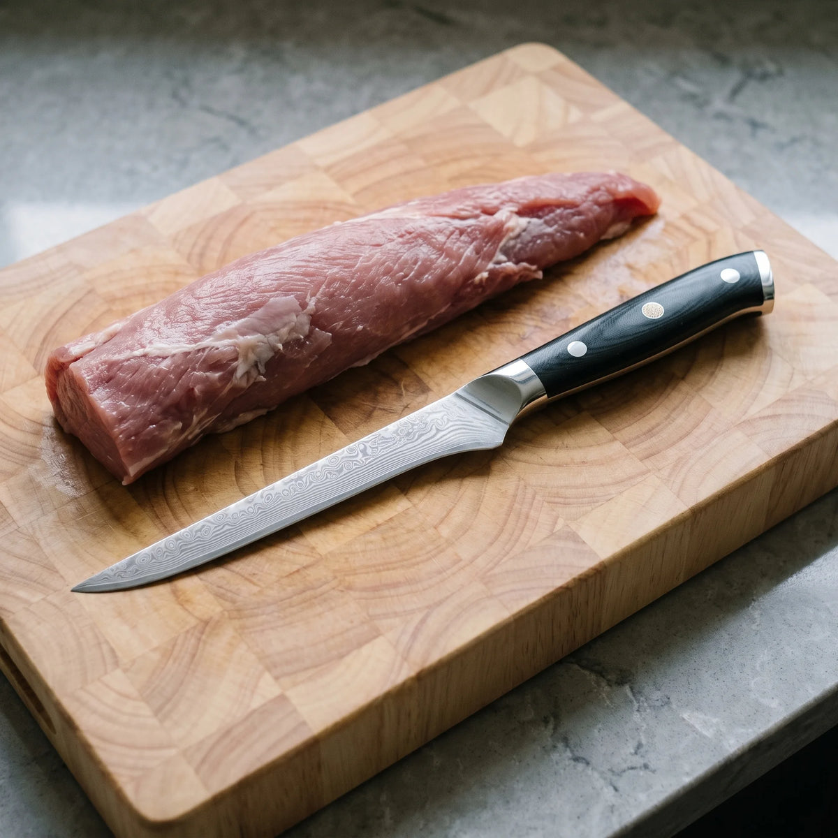 Damascus Boning Knife 6" – Hochodo, in use