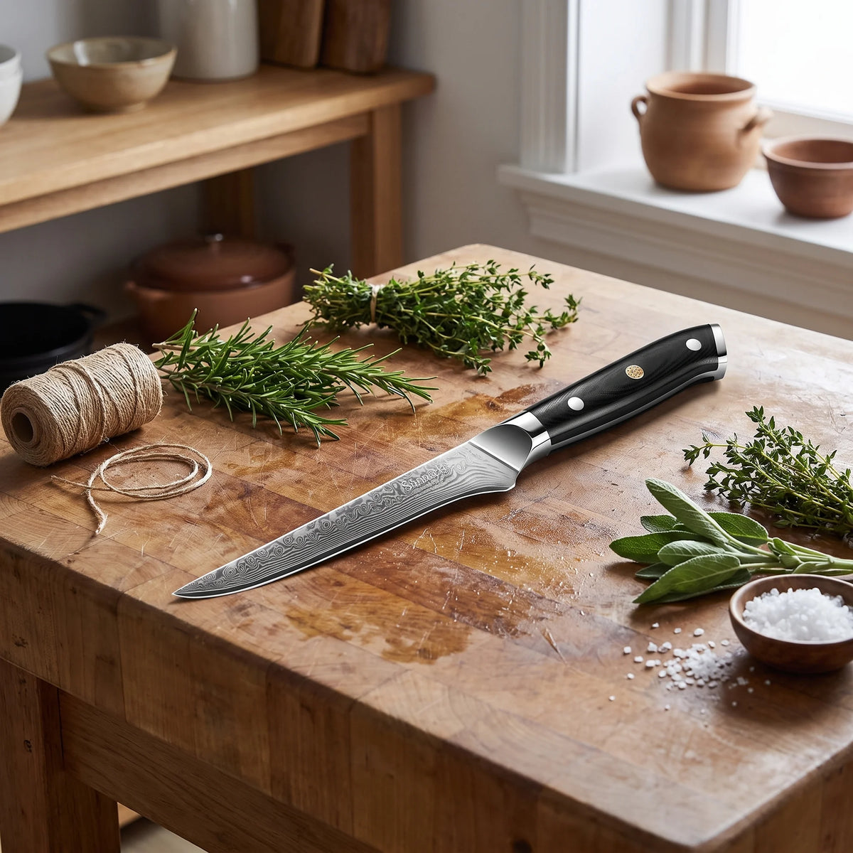 Damascus Boning Knife 6" – Hochodo, in the kitchen