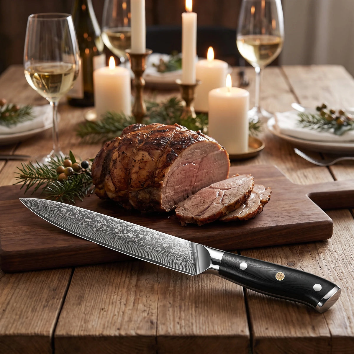 Damascus Carving Knife 8" – Hochodo, in the kitchen