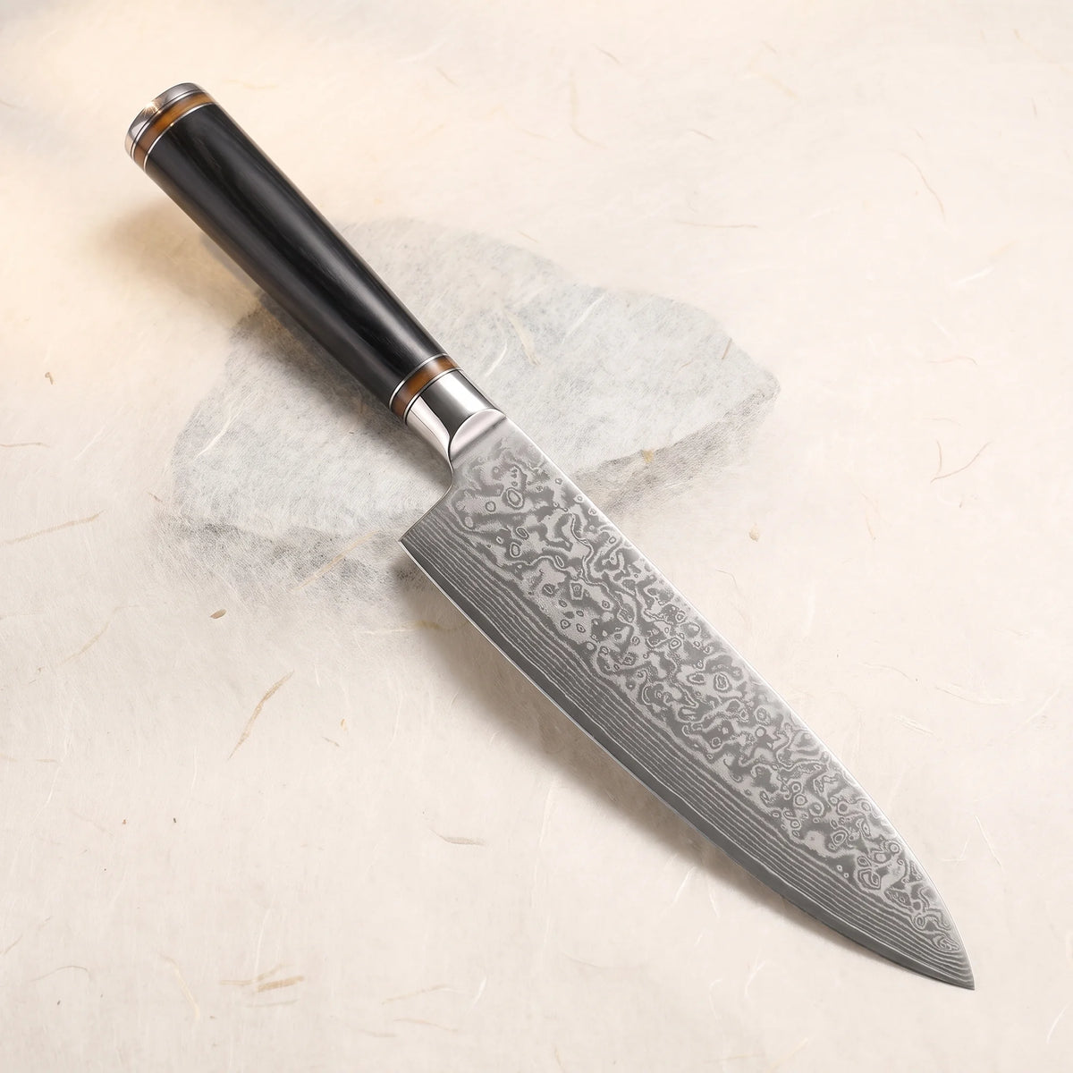 Damascus Chef Knife 8" – Hochodo, main view