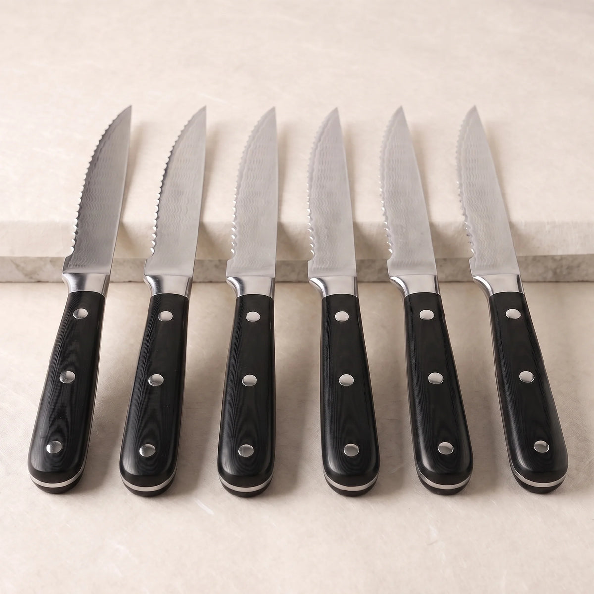 6-Piece Steak Knife Set – Hochodo, three-quarter view