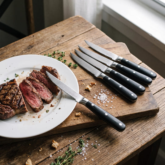 6-Piece Steak Knife Set – Hochodo, in use
