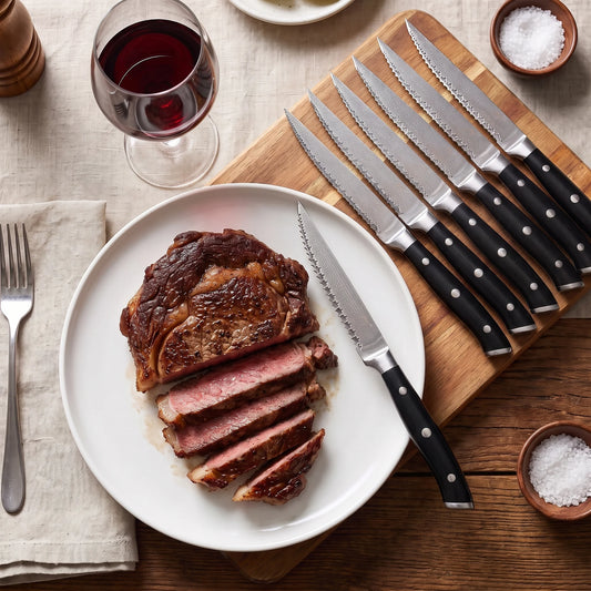 8-Piece Steak Knife Set – Hochodo, in use