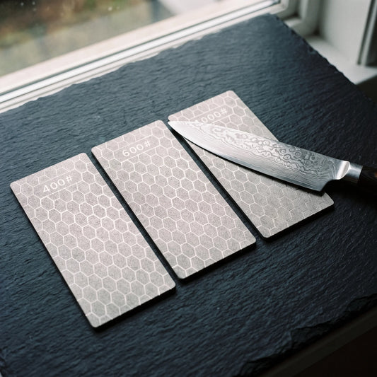 Diamond Sharpening Plates – Hochodo, in use