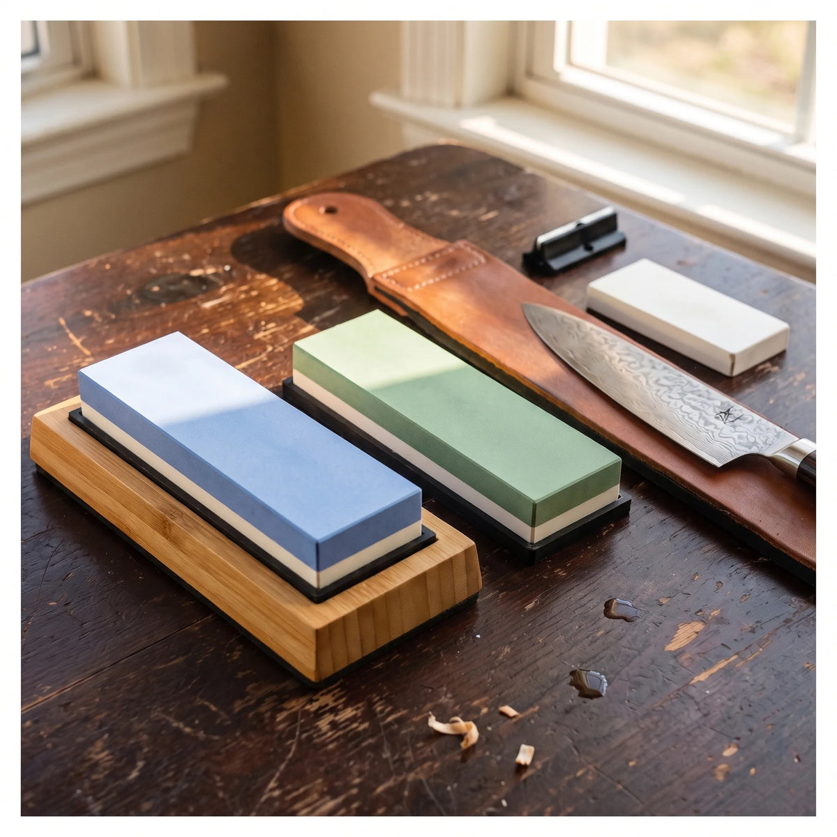 Whetstone Kit + Leather Strop – Hochodo, in use